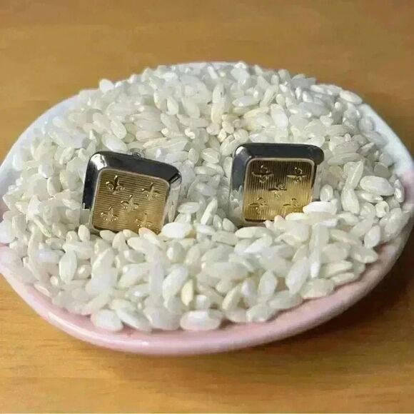 Vintage fleur-de-lis hickok cufflinks - Picture 4 of 5